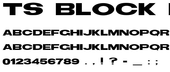 TS Block Bold font